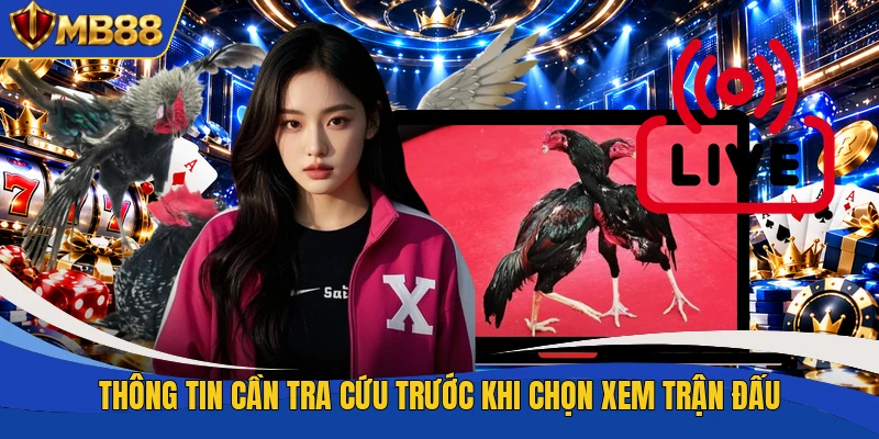 Thông tin cần tra cứu trước khi chọn xem trận đấu Thông tin cần tra cứu trước khi chọn xem trận đấu